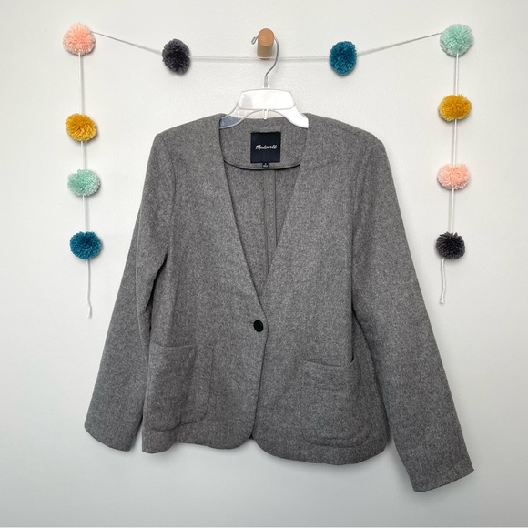Madewell Jackets & Blazers - Madewell Gray Carrington Cardigan Blazer